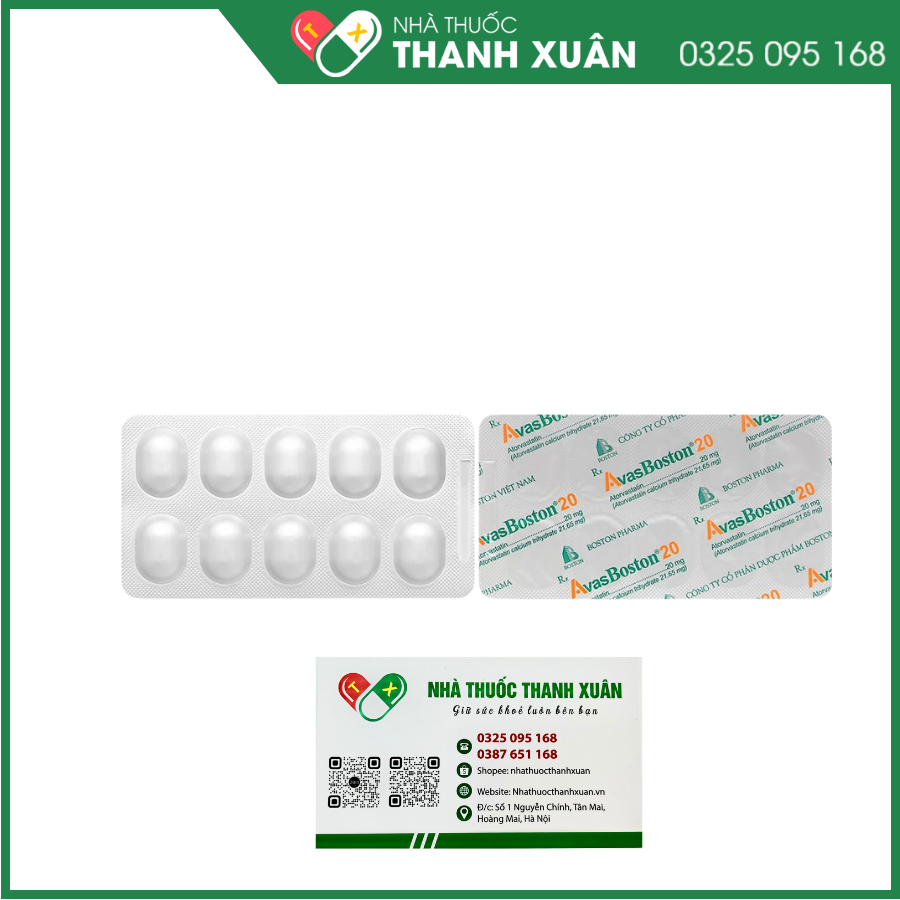 AvasBoston 20 điều trị rối loạn mỡ máu